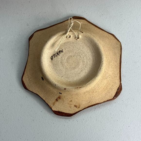 Vintage Tonala Mexico Sandstone Pottery Bird Wall Hanging 6.5" Folk Art - Picture 3 of 6